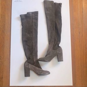 VERO CUOIO Womens Soft Suede Thigh High Boots Size 40 Made in Italy. Preowned.
